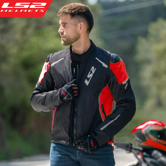 Alkuperäinen LS2-moottoripyörätakki LS2 ZOOM Talvi Lämmin Vedenpitävä Hengittävä Moottoripyörätakki Miehille ja Naisille CE Certificate