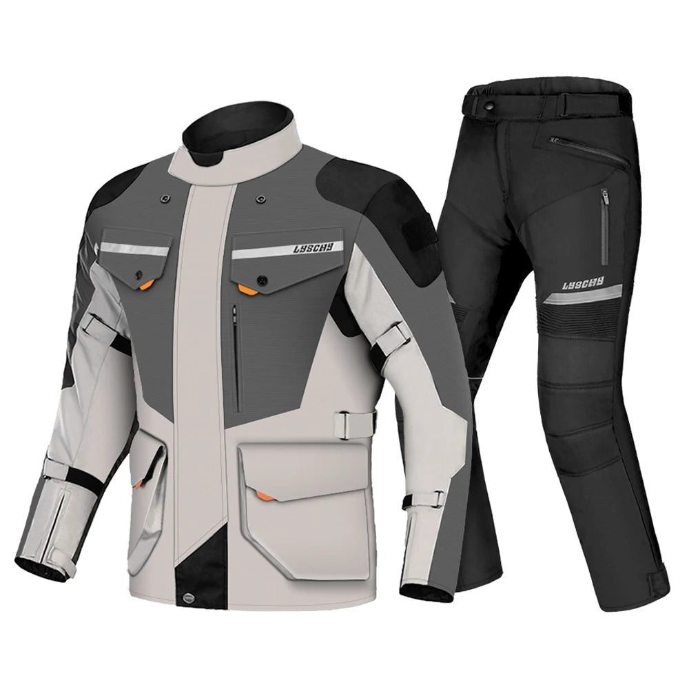 LYSCHY Talvitakki Moottoripyöräilyyn - CE-Suojattu Vedenpitävä Lämmin Ajotakki