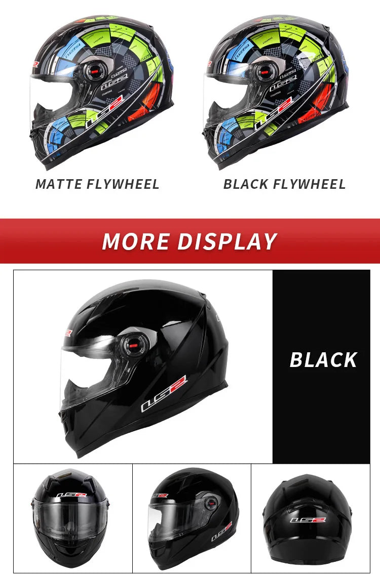 LS2 FF358 Full Face Helmet - ECE-Certified Motorcycle Helmet