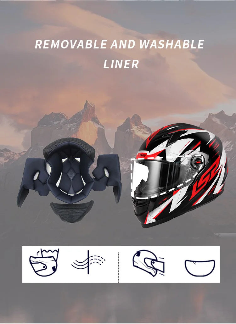 LS2 FF358 Full Face Helmet - ECE-Certified Motorcycle Helmet