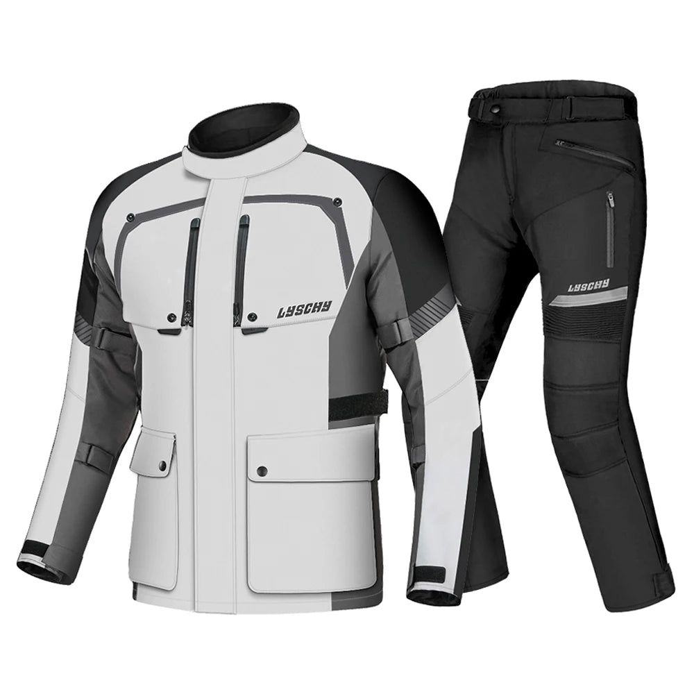 LYSCHY Talvitakki Moottoripyöräilyyn - CE-Suojattu Vedenpitävä Lämmin Ajotakki