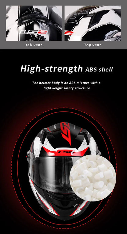 LS2 FF358 Full Face Helmet - ECE-Certified Motorcycle Helmet