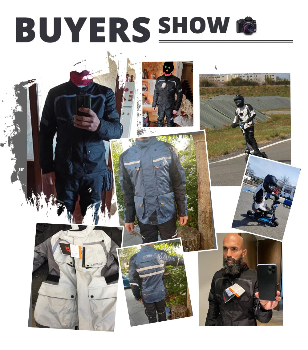 LYSCHY Talvitakki Moottoripyöräilyyn - CE-Suojattu Vedenpitävä Lämmin Ajotakki