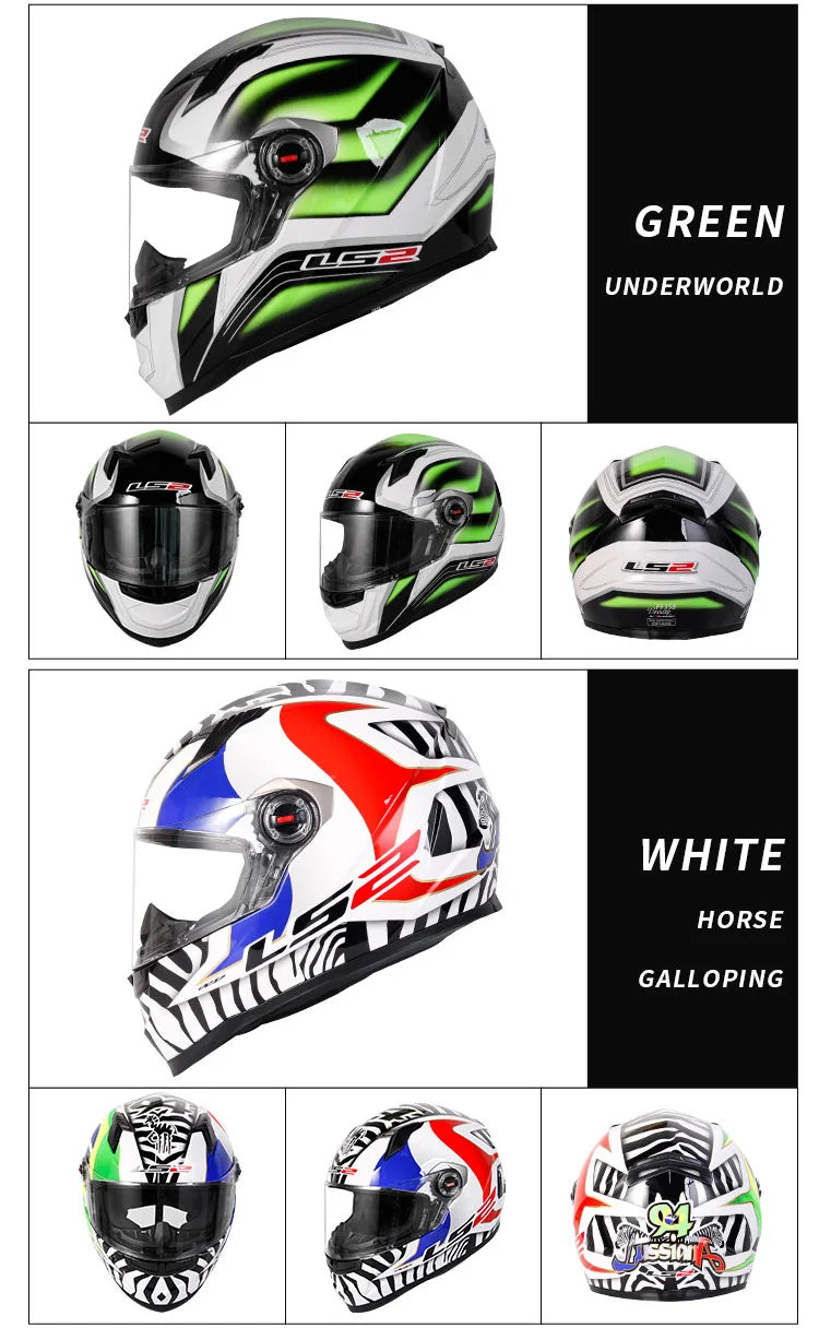 LS2 FF358 Full Face Helmet - ECE-Certified Motorcycle Helmet