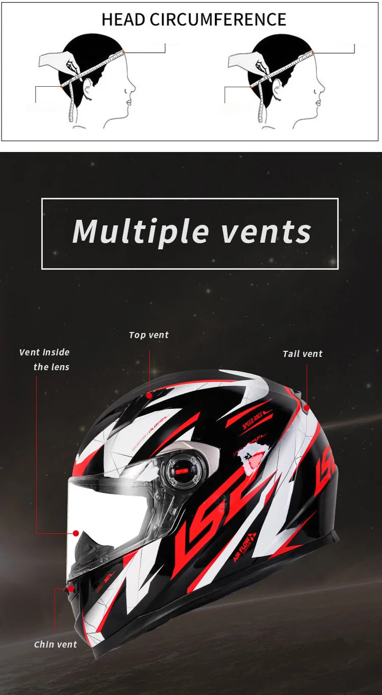 LS2 FF358 Full Face Helmet - ECE-Certified Motorcycle Helmet
