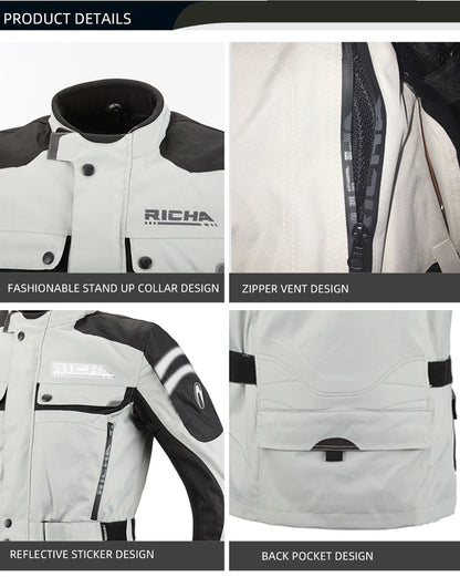 RICHA Motorcycle Jacket Pants Winter Warm Motocross Jacket For Men Women Waterproof Windproof CE Certification