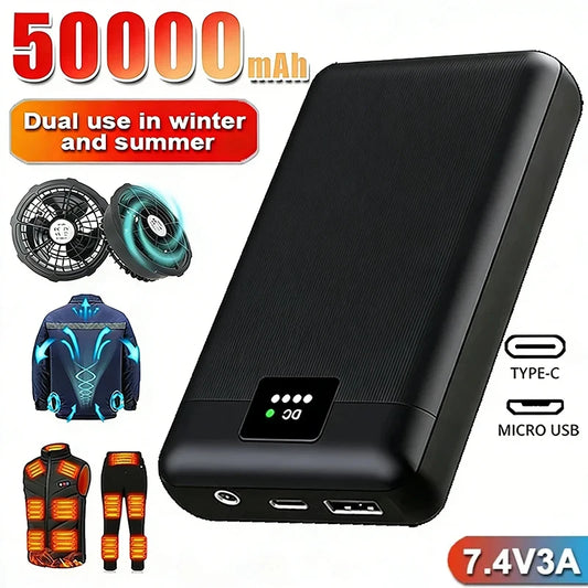 Varavirtalähde Lämmitystuotteisiin – DC 7.4V | 10 000–50 000 mAh