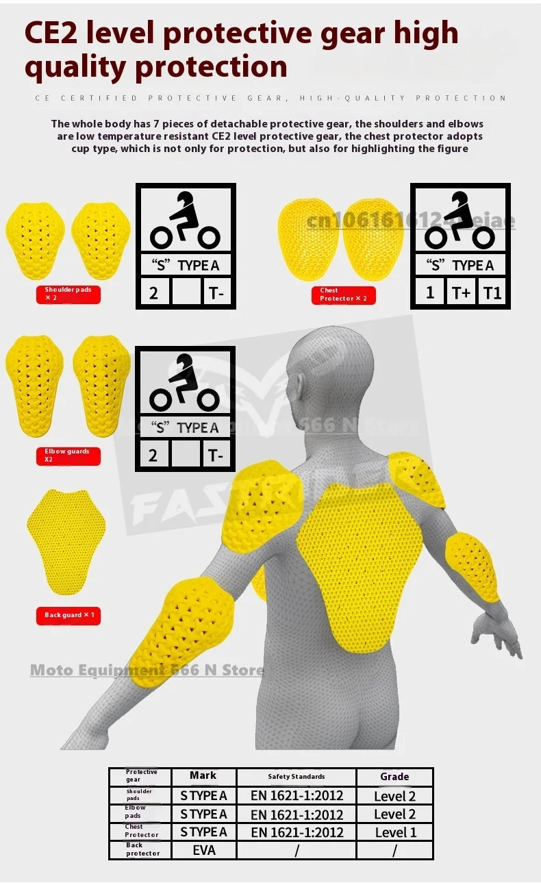 LYSCHY Women's Motorcycle Jacket - CE-Protected Designed for Women