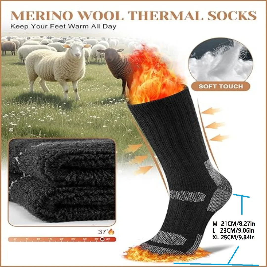 Merinovillaiset Lämpösukat – 3 paria | Aava Heating Socks