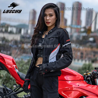LYSCHY Women's Motorcycle Jacket - CE-Protected Designed for Women