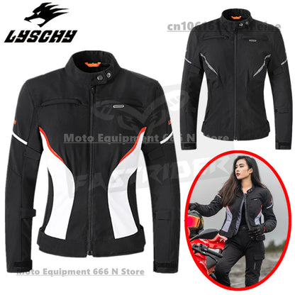 LYSCHY Women's Motorcycle Jacket - CE-Protected Designed for Women