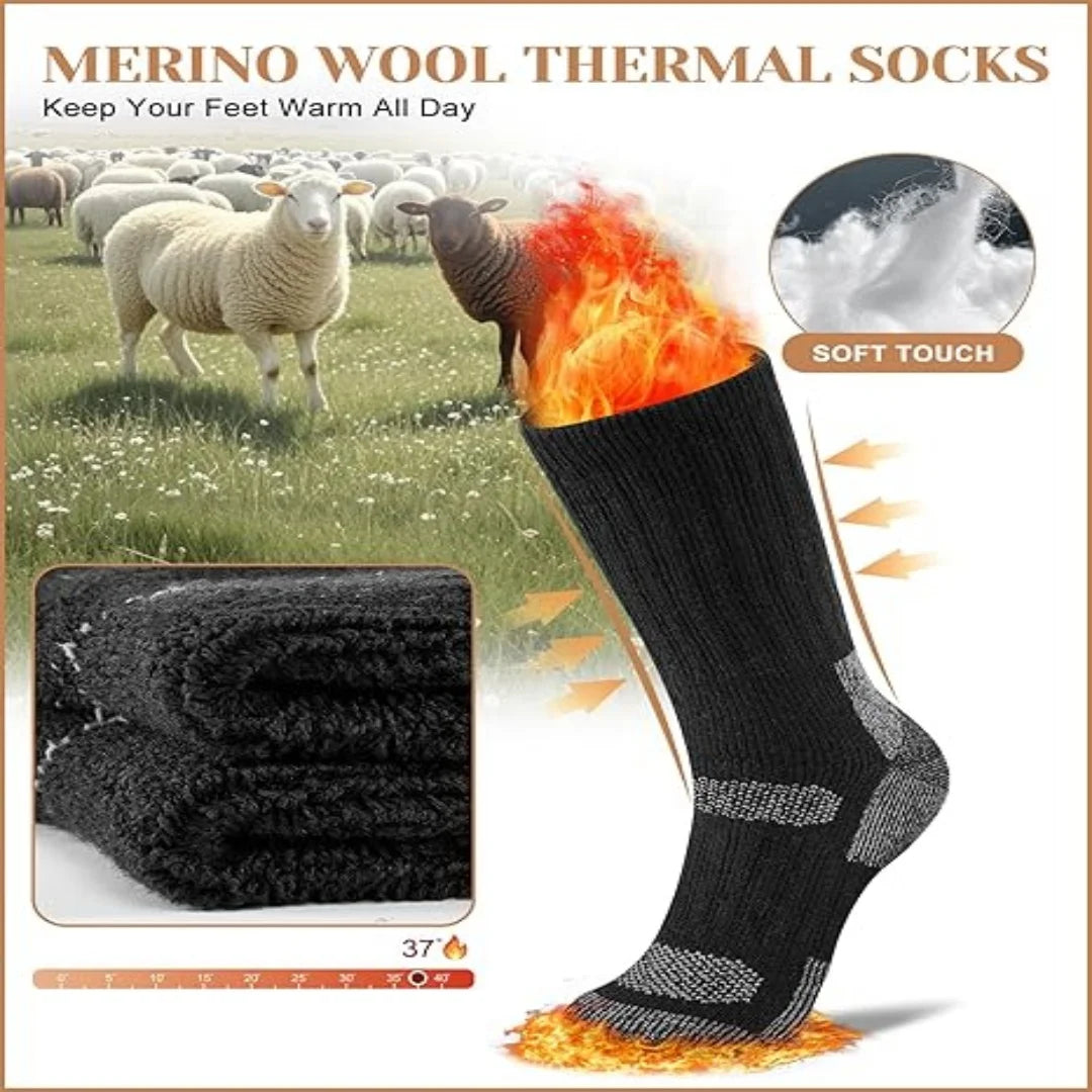 Merinovillaiset Lämpösukat – 3 paria | Aava Heating Socks