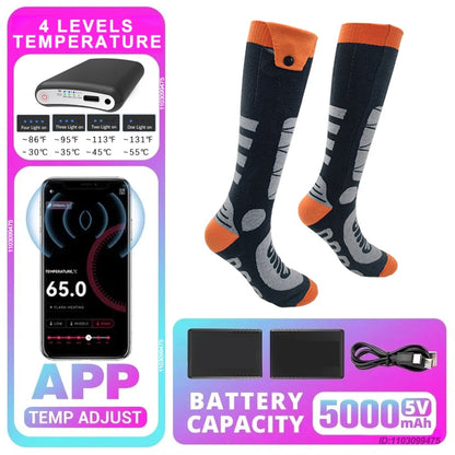 Sähkölämmitteiset Moottoripyöräsukat – 5000 mAh | LEOSOXS