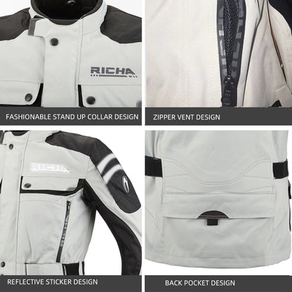 RICHA Motorcycle Jacket Pants Winter Warm Motocross Jacket For Men Women Waterproof Windproof CE Certification