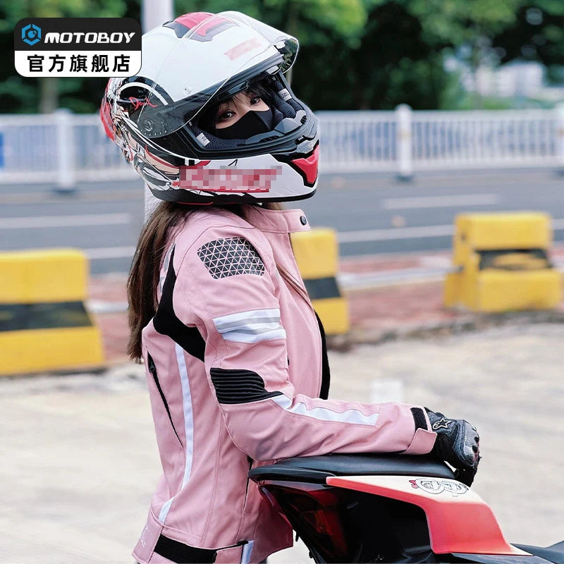 MOTOBOY Naisten Moottoripyörätakki - CE-Suojattu Naisille Suunniteltu