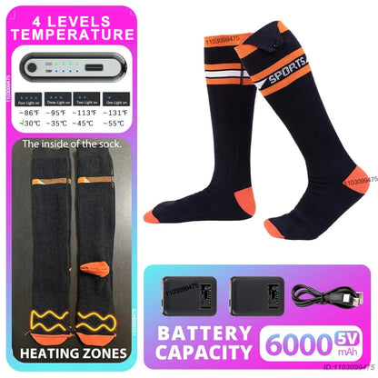 Sähkölämmitteiset Moottoripyöräsukat – 6000 mAh | LEOSOXS