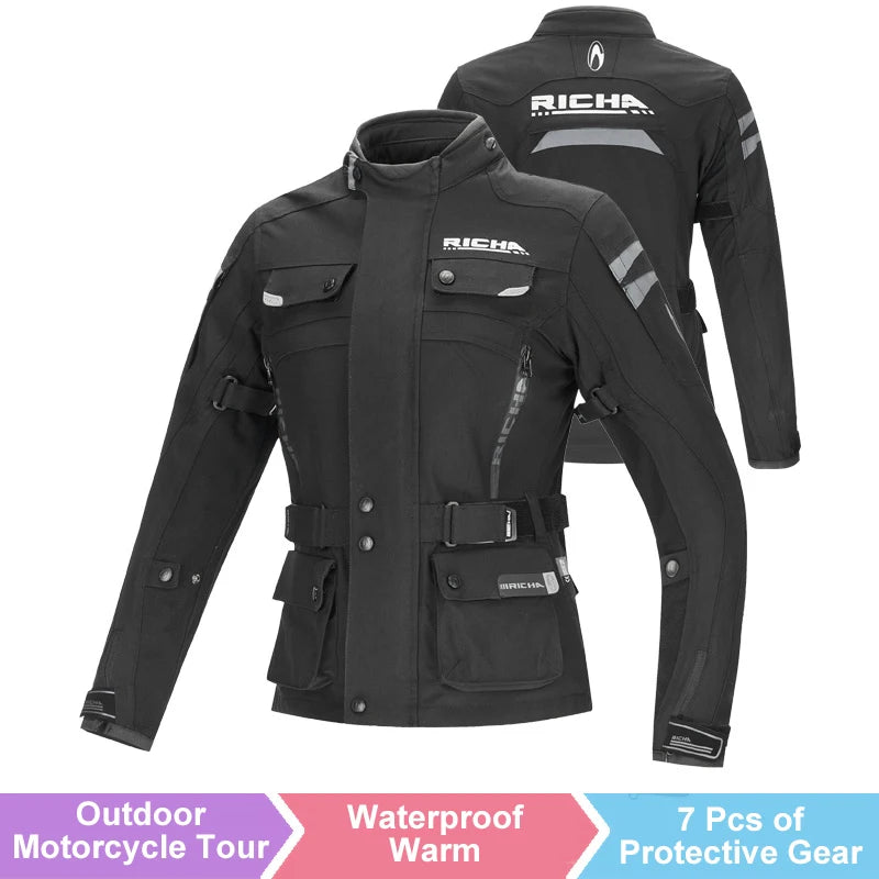RICHA Motorcycle Jacket Pants Winter Warm Motocross Jacket For Men Women Waterproof Windproof CE Certification