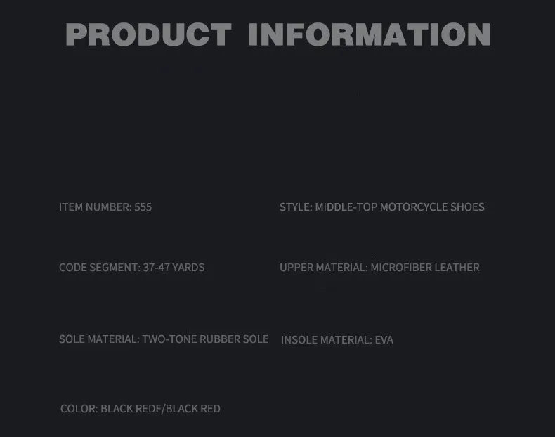 JG Wolf Motorcycle Boots - Leather Waterproof Safety Boots with Reflectors