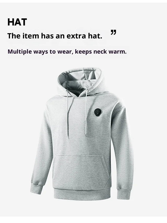 Sähkölämmitteinen Huppari – 5 lämmitysvyöhykettä, USB | COZOK