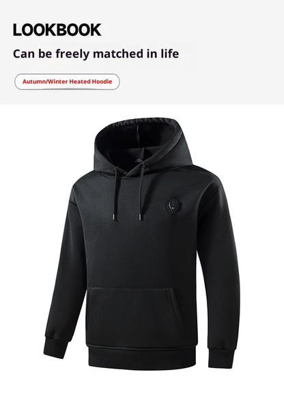 Sähkölämmitteinen Huppari – 5 lämmitysvyöhykettä, USB | COZOK