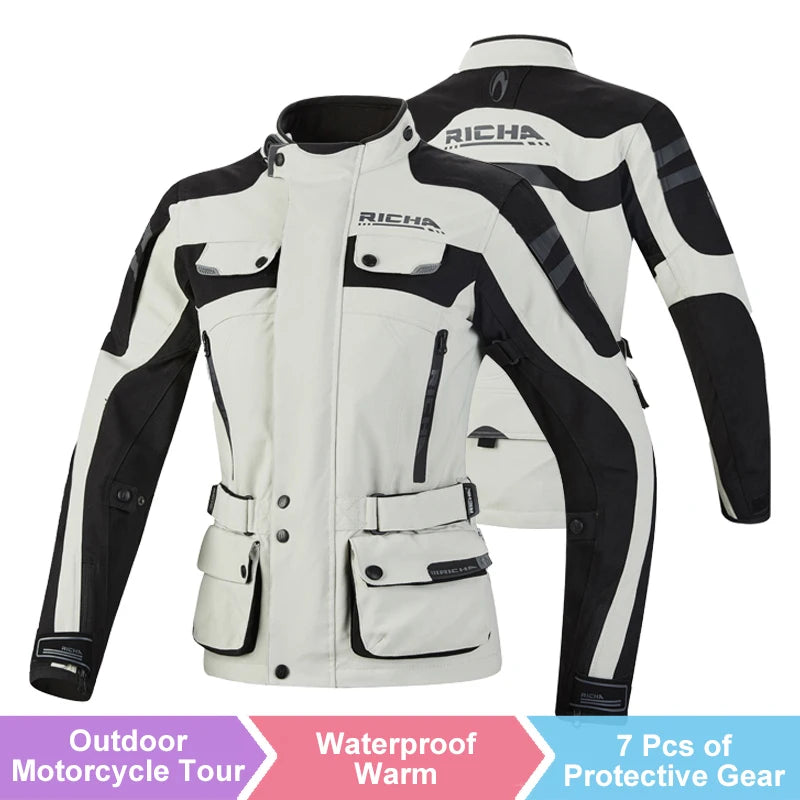 RICHA Motorcycle Jacket Pants Winter Warm Motocross Jacket For Men Women Waterproof Windproof CE Certification