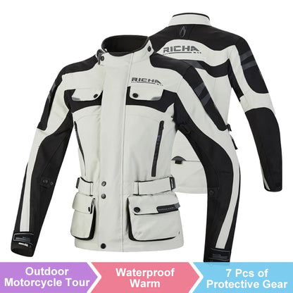 RICHA Motorcycle Jacket Pants Winter Warm Motocross Jacket For Men Women Waterproof Windproof CE Certification