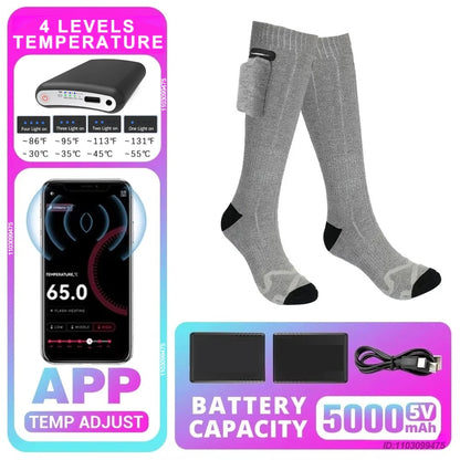 Sähkölämmitteiset Moottoripyöräsukat – 5000 mAh | LEOSOXS