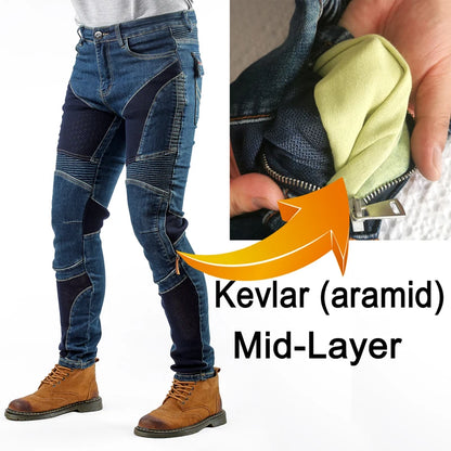 Miesten Kevlar Moottoripyöräfarkut - Hankauksenkestävät Kesäfarkut