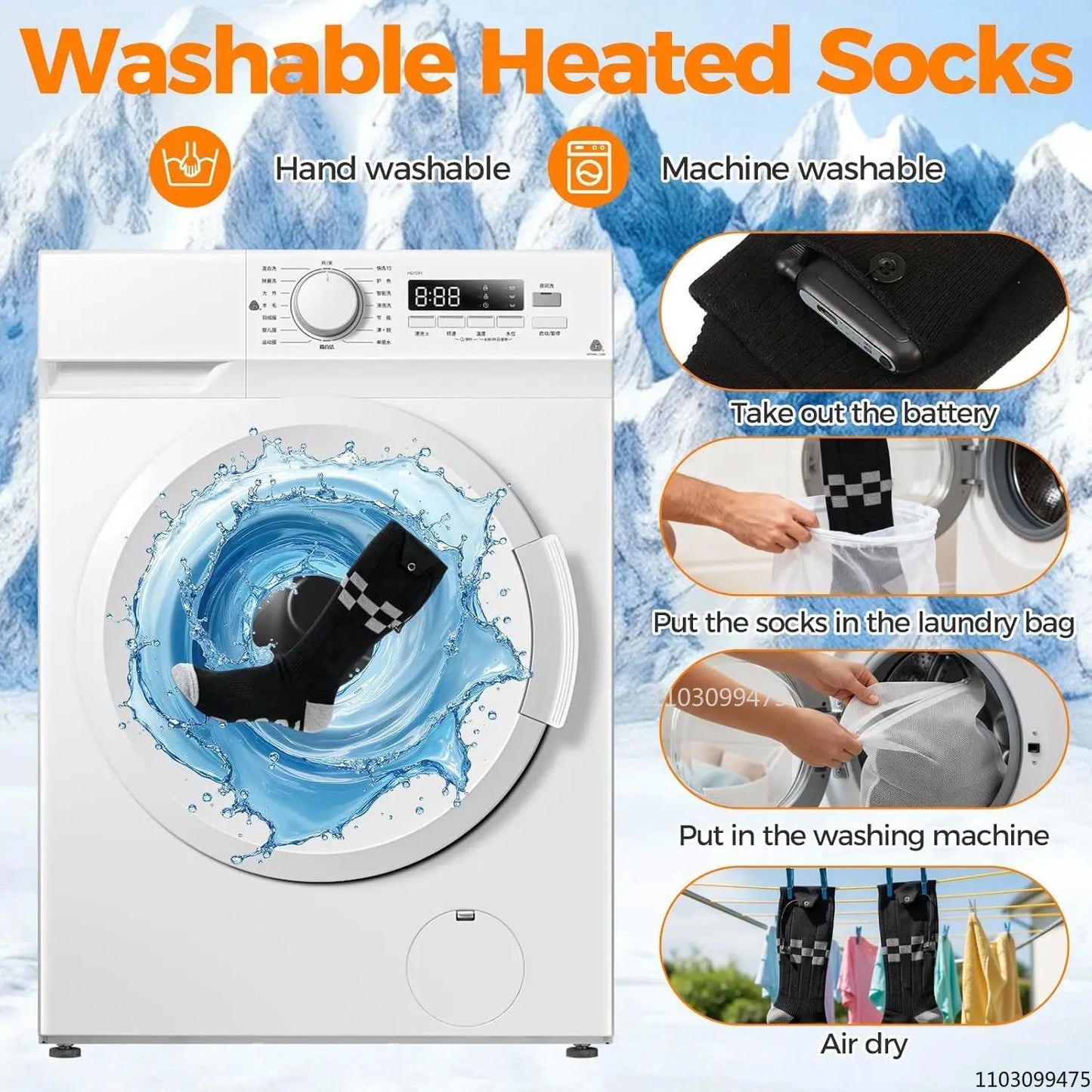 Sähkölämmitteiset Moottoripyöräsukat – 6000 mAh | LEOSOXS