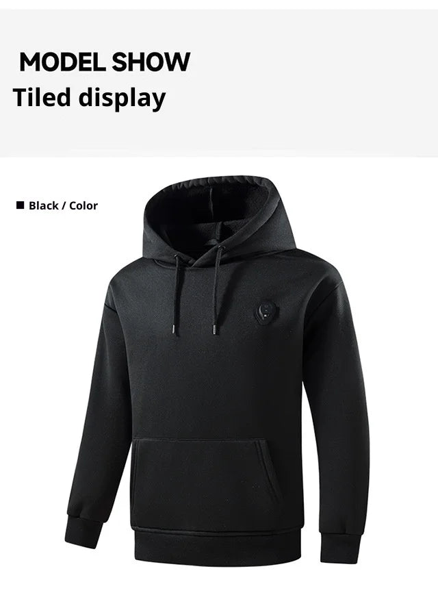 Sähkölämmitteinen Huppari – 5 lämmitysvyöhykettä, USB | COZOK