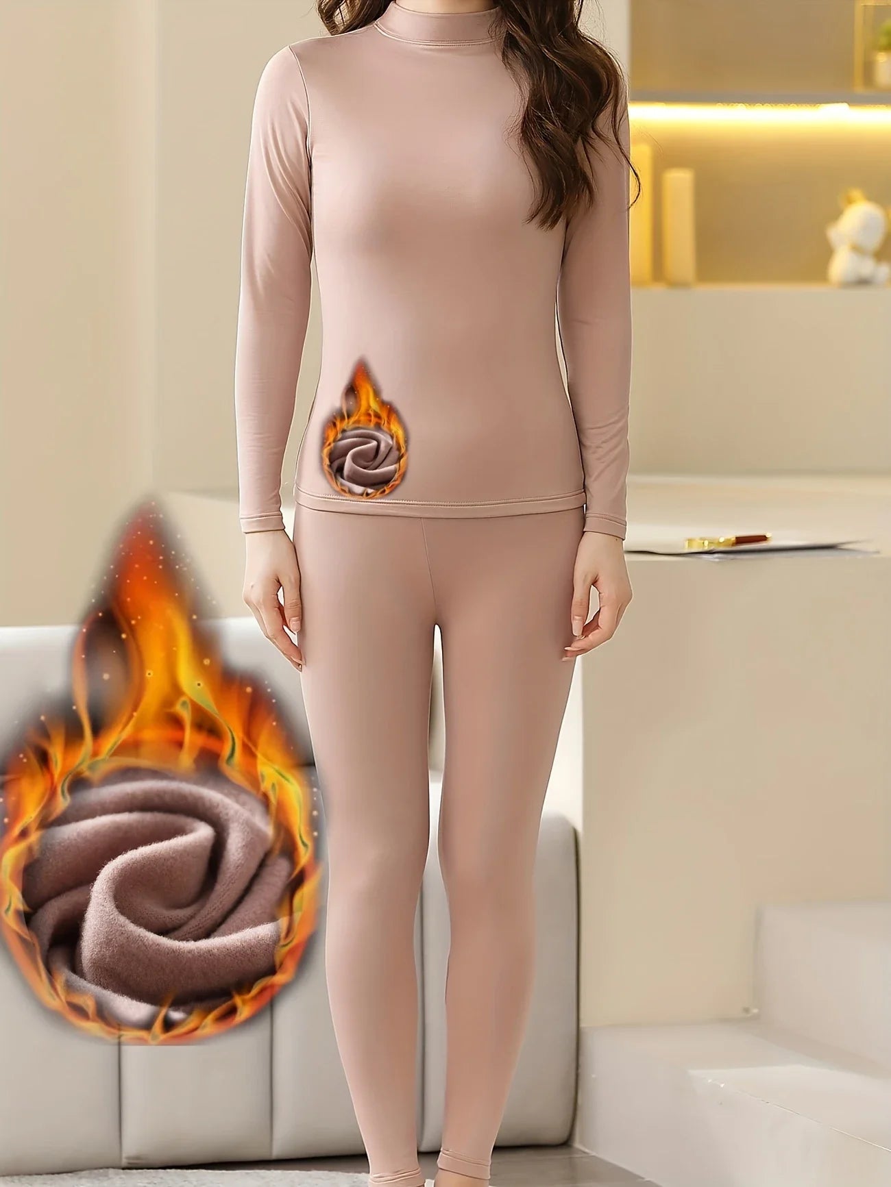 Naisten Lämpökerrasto – Fleece-vuori, korkeakauluksinen | Aava