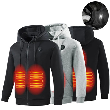 Sähkölämmitteinen Huppari – 5 lämmitysvyöhykettä, USB | COZOK