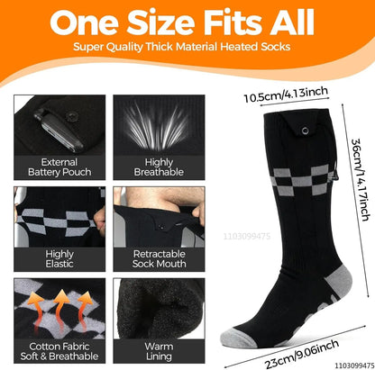 Sähkölämmitteiset Moottoripyöräsukat – 6000 mAh | LEOSOXS