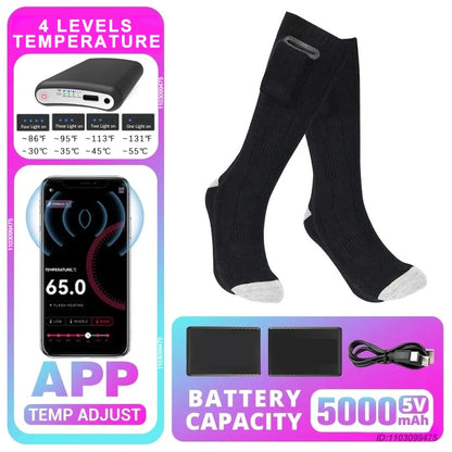 Sähkölämmitteiset Moottoripyöräsukat – 5000 mAh | LEOSOXS