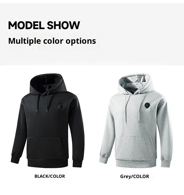 Sähkölämmitteinen Huppari – 5 lämmitysvyöhykettä, USB | COZOK