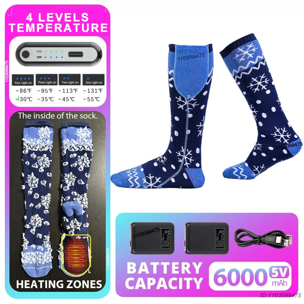 Sähkölämmitteiset Moottoripyöräsukat – 6000 mAh | LEOSOXS