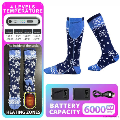 Sähkölämmitteiset Moottoripyöräsukat – 6000 mAh | LEOSOXS