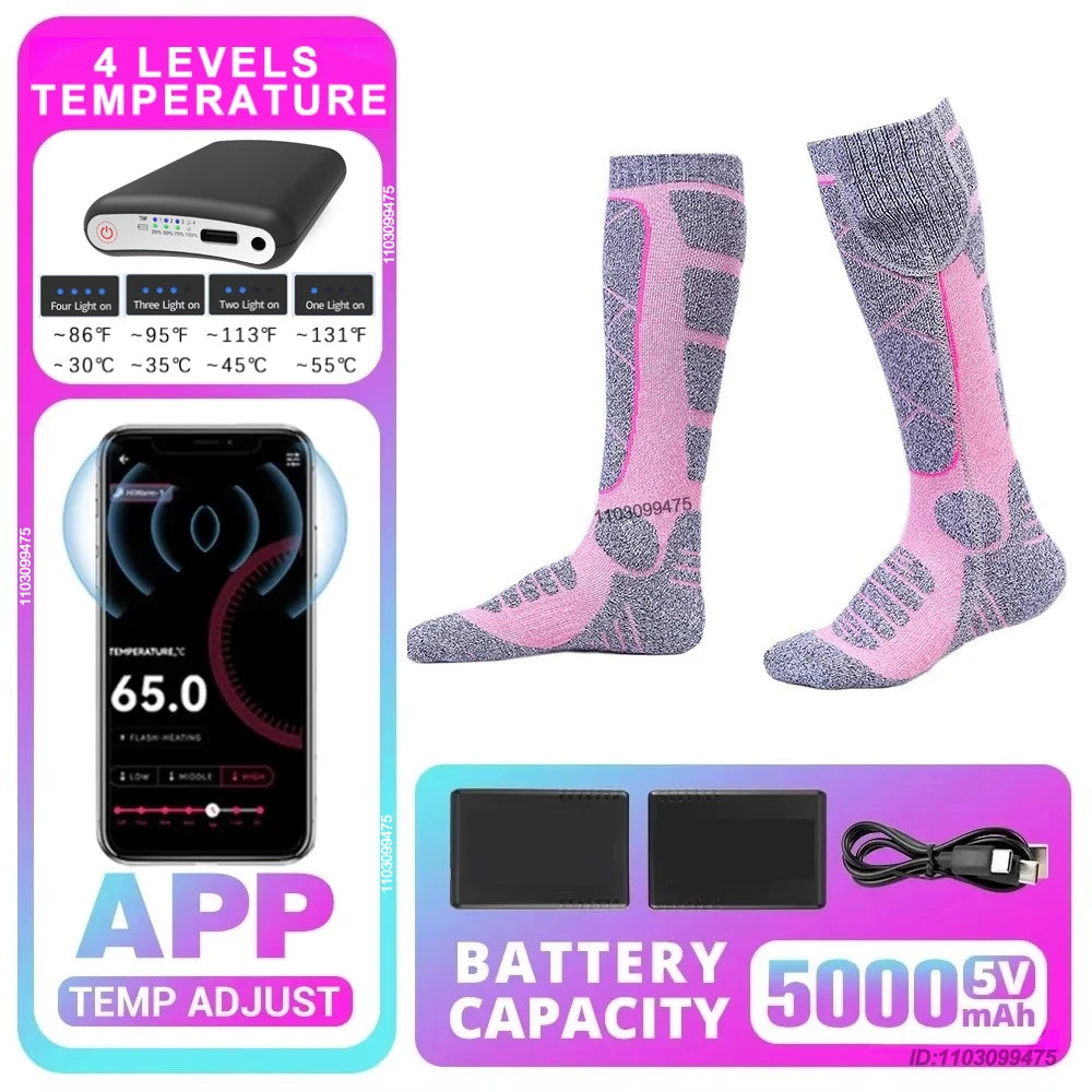 Sähkölämmitteiset Moottoripyöräsukat – 5000 mAh | LEOSOXS