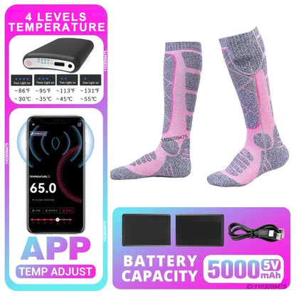 Sähkölämmitteiset Moottoripyöräsukat – 5000 mAh | LEOSOXS