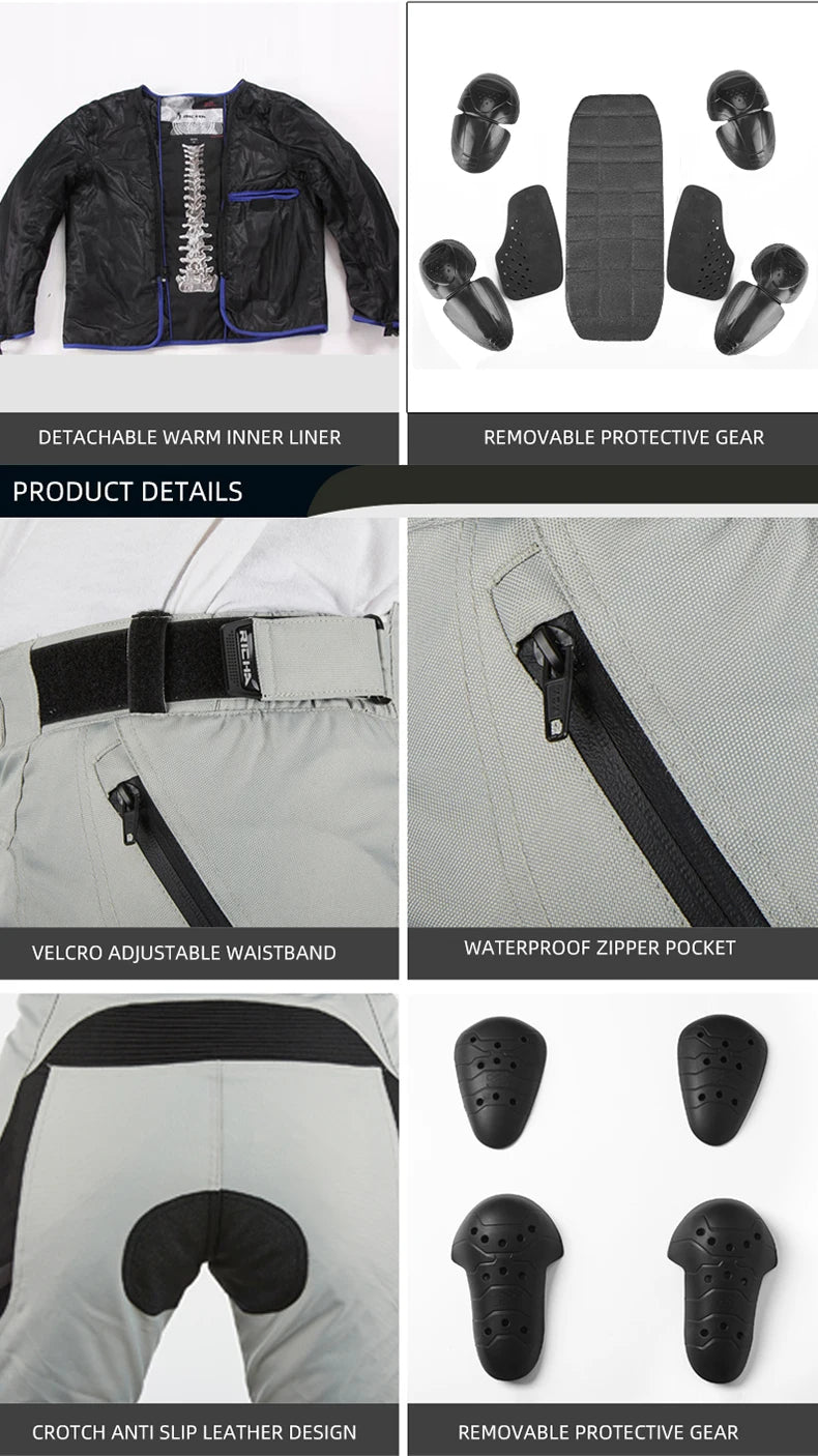 RICHA Motorcycle Jacket Pants Winter Warm Motocross Jacket For Men Women Waterproof Windproof CE Certification