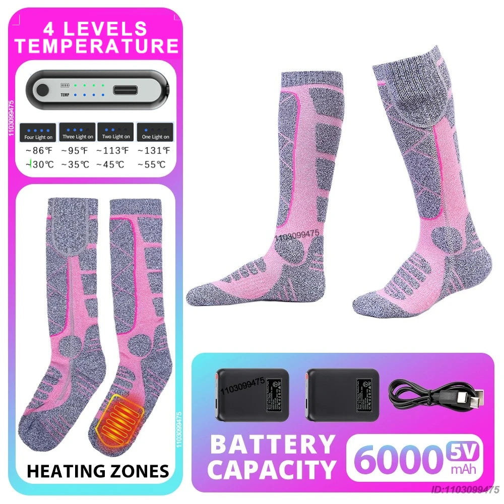 Sähkölämmitteiset Moottoripyöräsukat – 6000 mAh | LEOSOXS