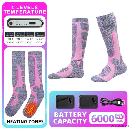 Sähkölämmitteiset Moottoripyöräsukat – 6000 mAh | LEOSOXS