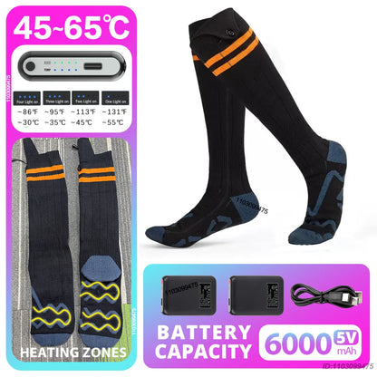 Sähkölämmitteiset Moottoripyöräsukat – 6000 mAh | LEOSOXS