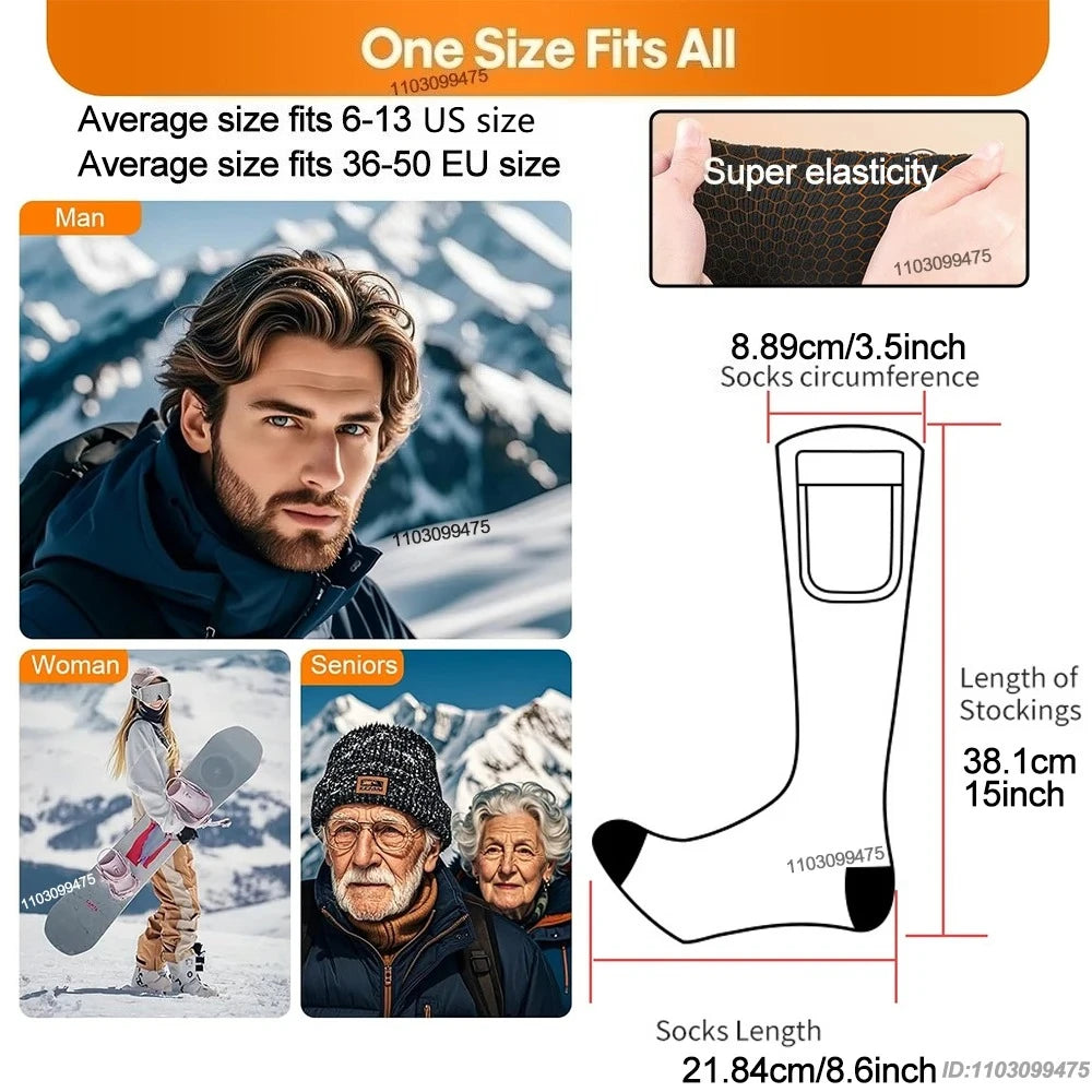 Sähkölämmitteiset Moottoripyöräsukat – 6000 mAh | LEOSOXS