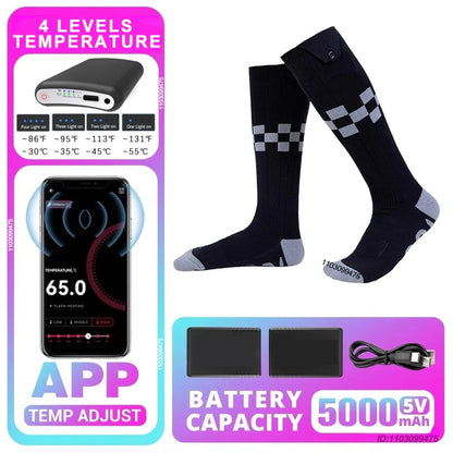 Sähkölämmitteiset Moottoripyöräsukat – 5000 mAh | LEOSOXS