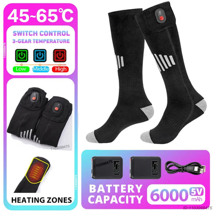 Sähkölämmitteiset Moottoripyöräsukat – 6000 mAh | LEOSOXS