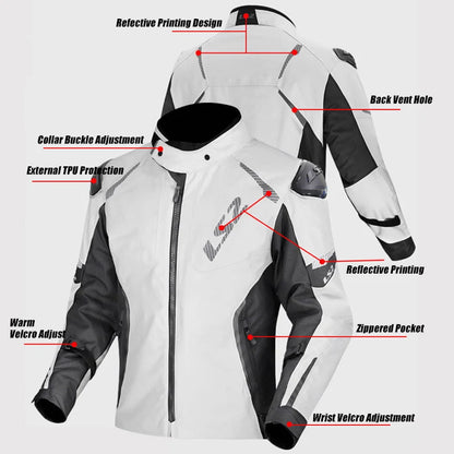 LS2 ZOOM Talvitakki - CE-Suojattu Vedenpitävä Hengittävä Moottoripyörätakki