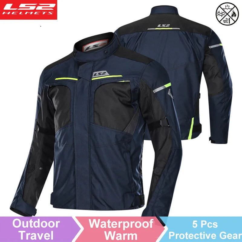 LS2 Unisex Moottoripyörätakki - CE-Suojattu Vedenpitävä Talvitakki