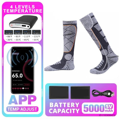 Sähkölämmitteiset Moottoripyöräsukat – 5000 mAh | LEOSOXS