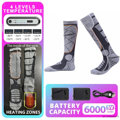 Sähkölämmitteiset Moottoripyöräsukat – 6000 mAh | LEOSOXS